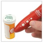 Foxy-Readerpen waarmee een label gelezen wordt